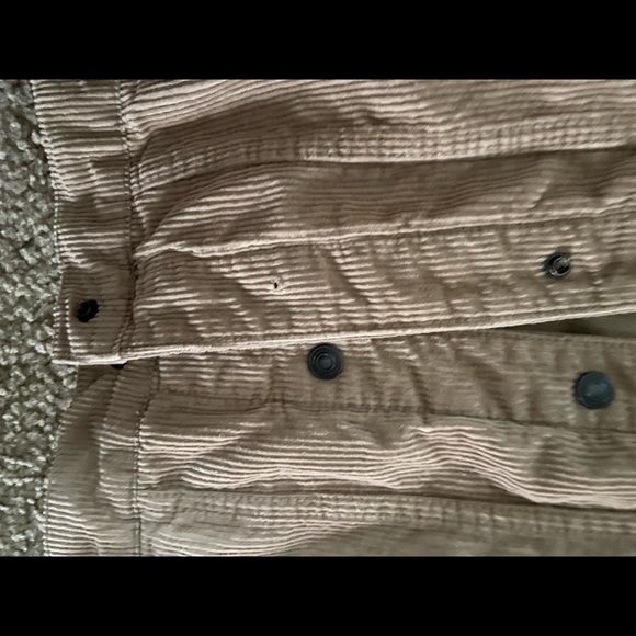 PULL&BEAR Worn Torn and Reborn Tan Corduroy Button Down Jacket - Size EU L - Picture 4 of 9